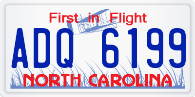 NC license plate ADQ6199