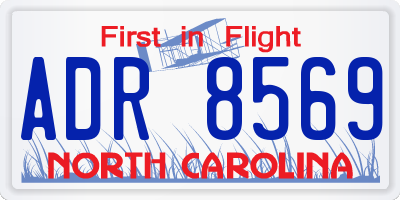 NC license plate ADR8569