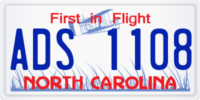 NC license plate ADS1108