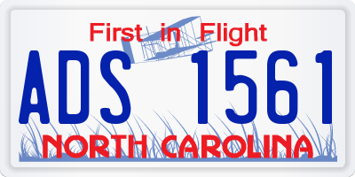 NC license plate ADS1561