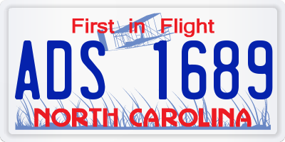 NC license plate ADS1689