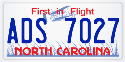 NC license plate ADS7027