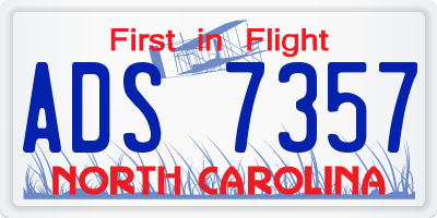 NC license plate ADS7357
