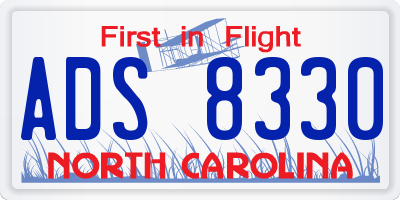 NC license plate ADS8330