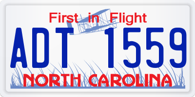 NC license plate ADT1559