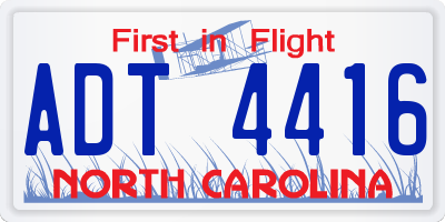 NC license plate ADT4416