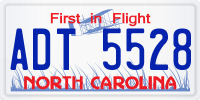 NC license plate ADT5528