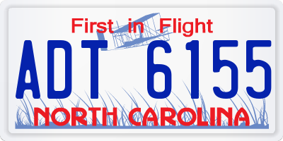NC license plate ADT6155