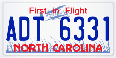 NC license plate ADT6331