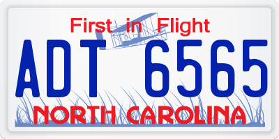 NC license plate ADT6565