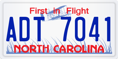 NC license plate ADT7041