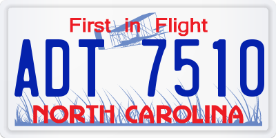 NC license plate ADT7510