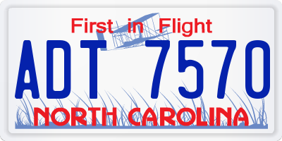 NC license plate ADT7570