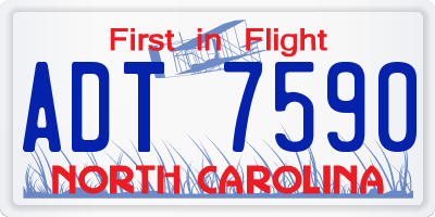 NC license plate ADT7590