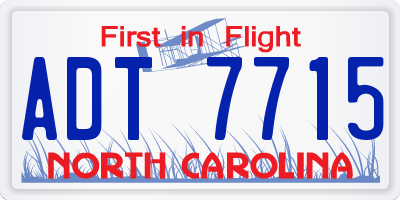 NC license plate ADT7715
