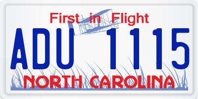 NC license plate ADU1115