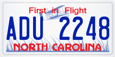 NC license plate ADU2248
