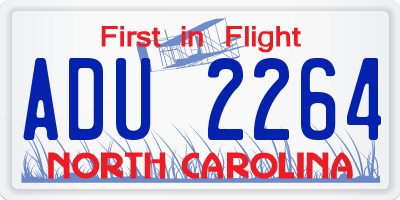 NC license plate ADU2264