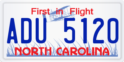 NC license plate ADU5120