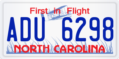 NC license plate ADU6298