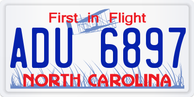 NC license plate ADU6897