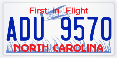 NC license plate ADU9570