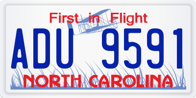 NC license plate ADU9591