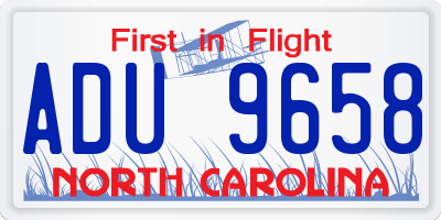 NC license plate ADU9658