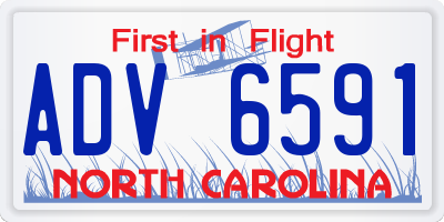 NC license plate ADV6591