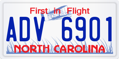 NC license plate ADV6901