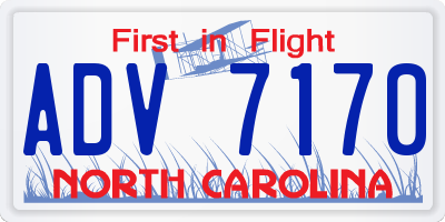 NC license plate ADV7170