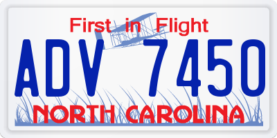 NC license plate ADV7450