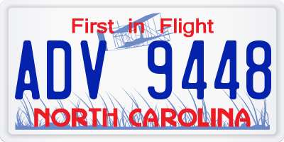 NC license plate ADV9448