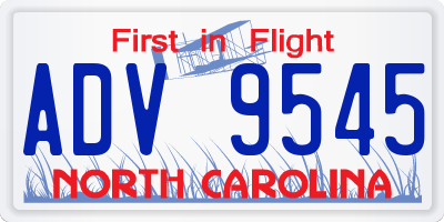NC license plate ADV9545