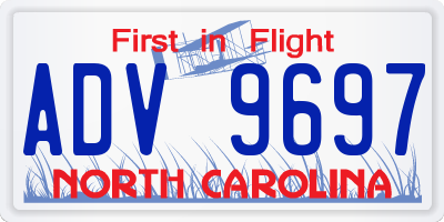 NC license plate ADV9697