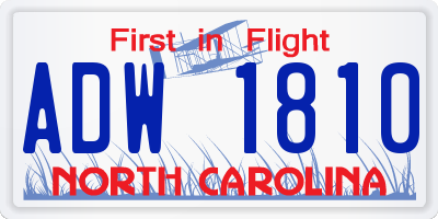 NC license plate ADW1810