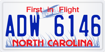 NC license plate ADW6146