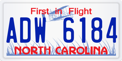 NC license plate ADW6184