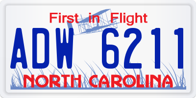 NC license plate ADW6211