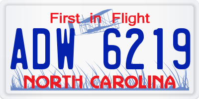 NC license plate ADW6219