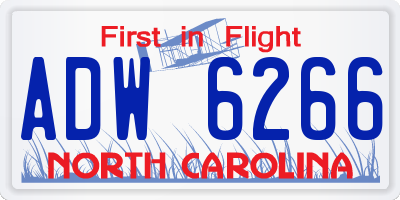 NC license plate ADW6266