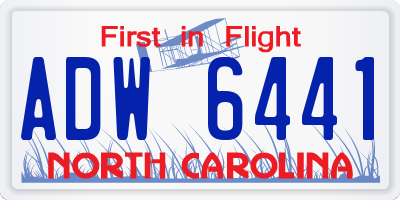 NC license plate ADW6441