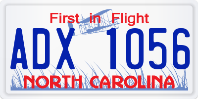 NC license plate ADX1056