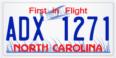 NC license plate ADX1271