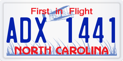NC license plate ADX1441