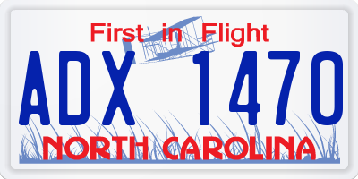NC license plate ADX1470