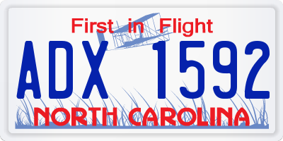 NC license plate ADX1592
