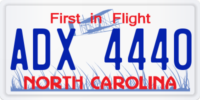 NC license plate ADX4440