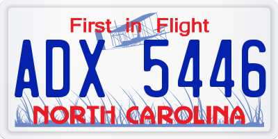 NC license plate ADX5446