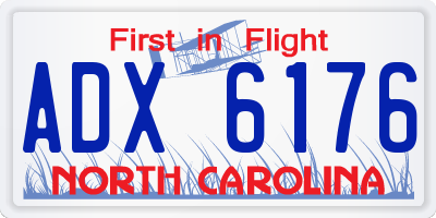 NC license plate ADX6176